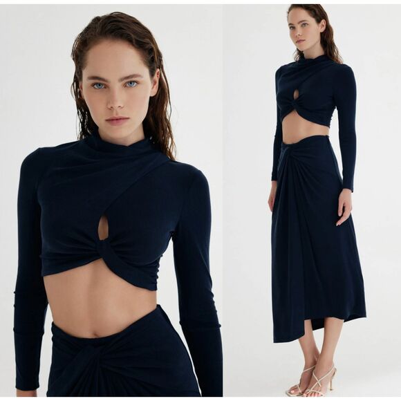 Significant Other Revolve Martha Long Sleeve Top Midnight Size 10‎ Medium NWT - Picture 1 of 8